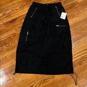 Forever 21 cargo maxi trendy Black Women's Skirt small nwt gothe Wednesday 90s